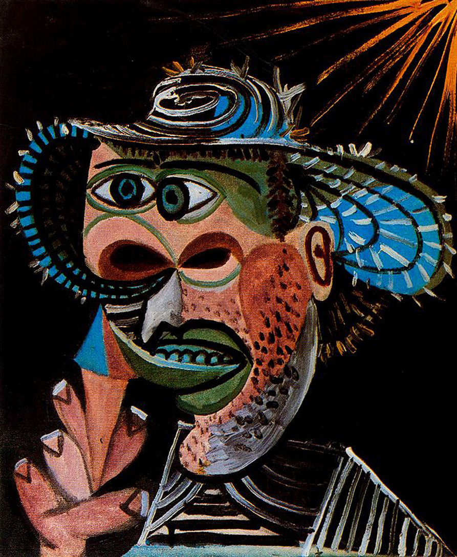 Picasso Man with straw hat 1938